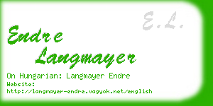 endre langmayer business card